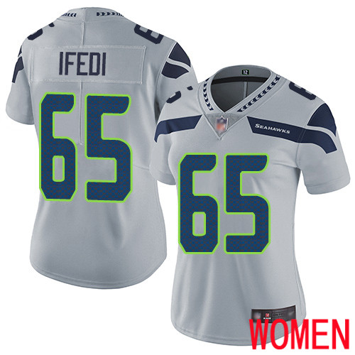 Seattle Seahawks Limited Grey Women Germain Ifedi Alternate Jersey NFL Football #65 Vapor Untouchable